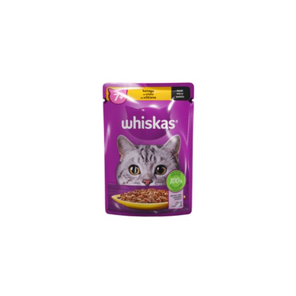 3065890155114 WHISKAS POUCHES 85GR SENIOR CHICHEN IN SAUCE BBD 23/05/27 ( 1 X 28 ) - Image 1
