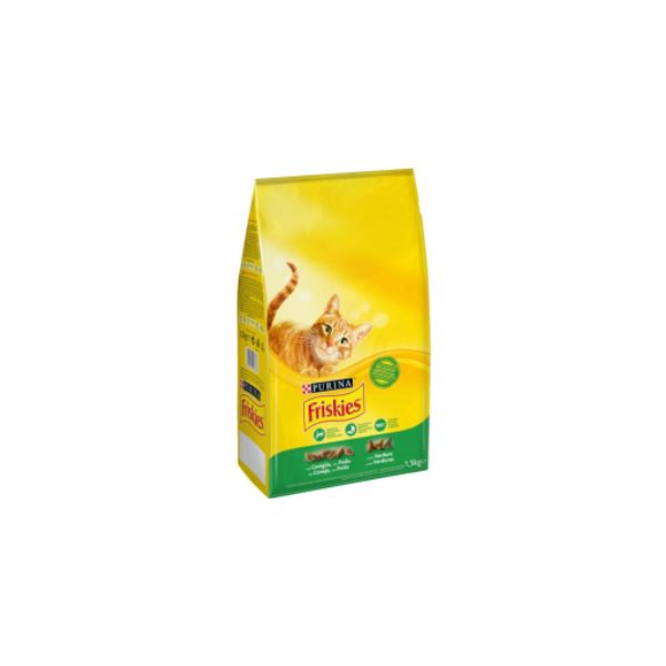 3222270297363 FRISKIES CAT DRY 1.5KG RABBIT CHICKEN & VEGETABLES BBD 09/26 ( 1 X 6 ) - Image 1