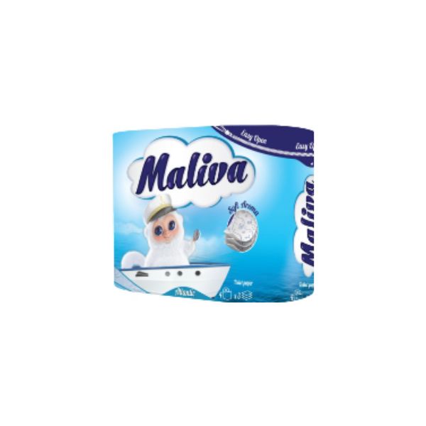 3800090303978 MALIVA TOILET ROLLS 4PACK ATLANTIC 3PLY BLUE ( 1 X 14 ) - Image 1