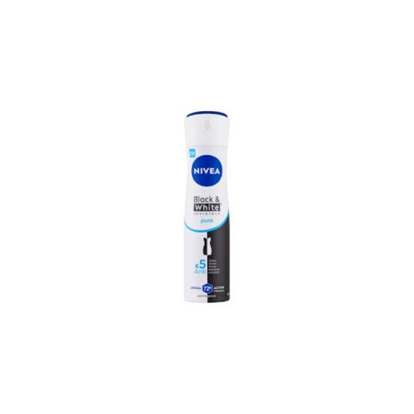 4005808728879 NIVEA SPRAY 150ML WOMEN BLACK & WHITE INVISIBLE PURE ( 1 X 6 ) - Image 1