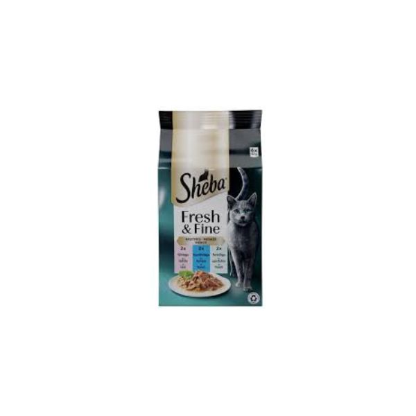 4770608266103 SHEBA POUCHES FRESH & FINE 6X50GR FISH IN CRAVY BBD 25/06/27 ( 1 X 12 ) - Image 1