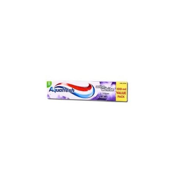 5054563180179 AQUAFRESH TOOTHPASTE 100ML ACTIVE WHITE ( 1 X 12 ) - Image 1