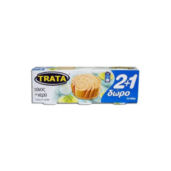 5201340003156 TRATA WHITE TUNA 2+1 160GR IN WATER BBD 31/10/26 ( 1 X 16 ) - Image 1