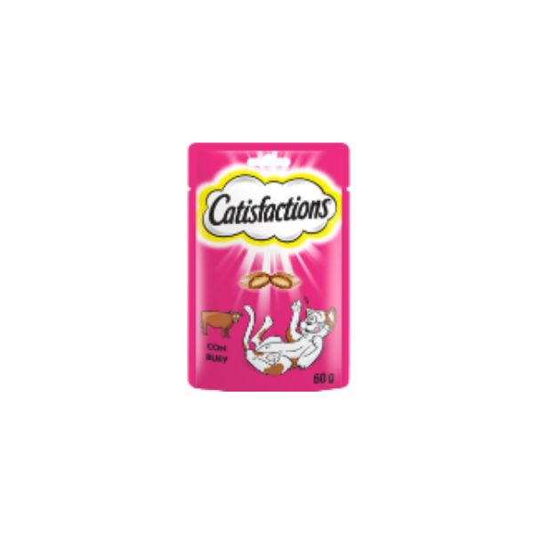 5998749121368 CATISFACTION 60GR BEEF BBD 27/11/26 PINK ( 1 X 6 ) - Image 1