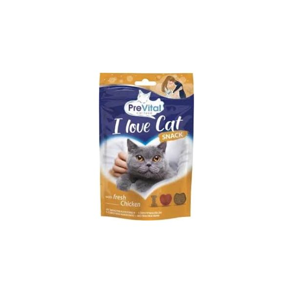 5999566111822 PREVITAL CAT SNACK I LOVE CAT WITH CHICKEN BBD 05/26 ( 1 X 8 ) - Image 1
