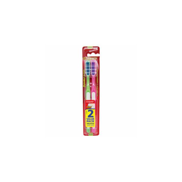 6001067001485 COLGATE TOOTHBRUSH 2PACK DOUBLE ACTION ( 1 X 12 ) - Image 1