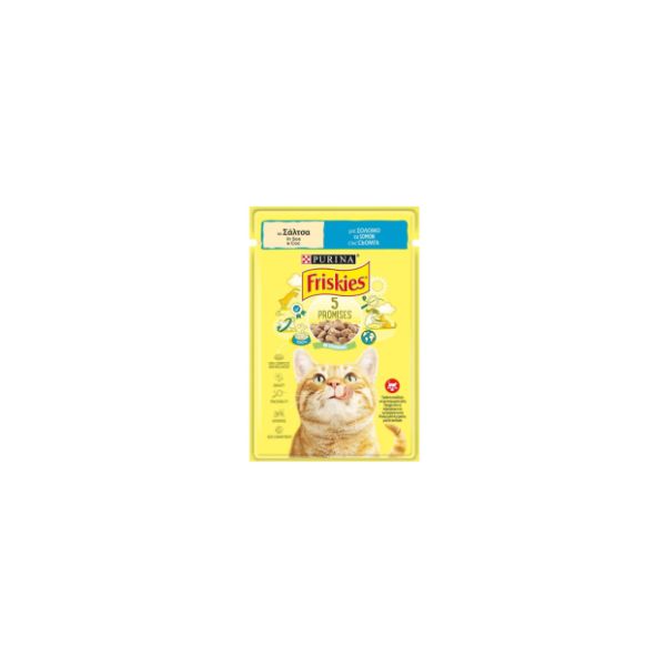 7613036964722 FRISKIES CAT POUCHES 85GR SALMON ΙΝ SAUCE BBD 11/25 ( 1 X 26 ) - Image 1