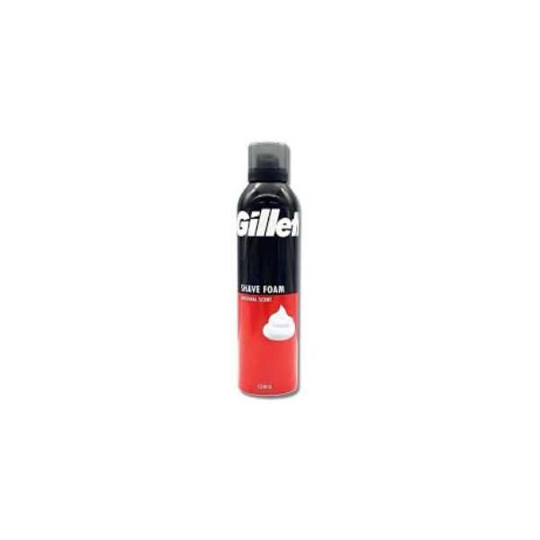 7702018621279 GILLETTE SHAVING FOAM 300ML ORIGINAL RED ( 1 X 6 ) - Image 1