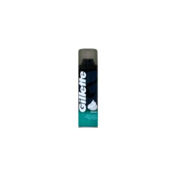 7702018980932 GILLETTE SHAVING FOAM 200ML SENSITIVE GREEN ( 1 X 6 ) - Image 1