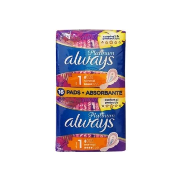 8001090444912 ALWAYS DUO PLATINUM NORMAL 16S ( 1 X 8 ) - Image 1