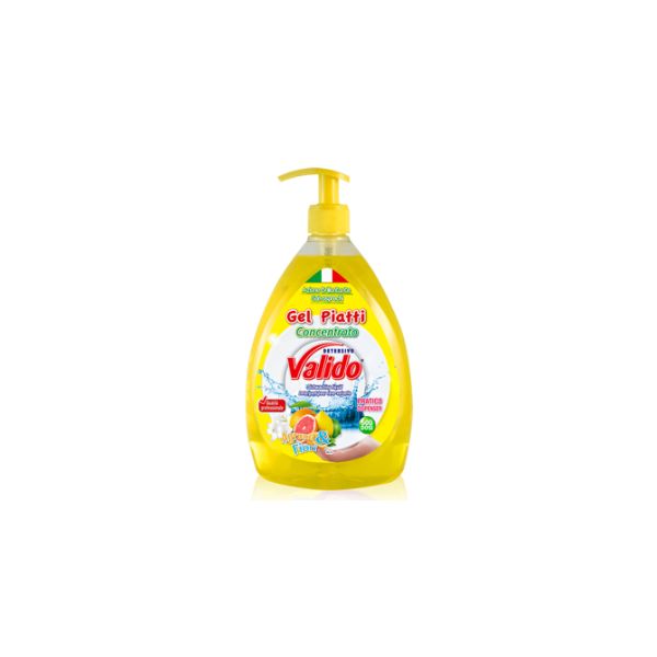 8033447584286 VALIDO WASHING UP LIQUID PUMP 1L AGRUMI & FIORI YELLOW ( 1 X 9 ) - Image 1