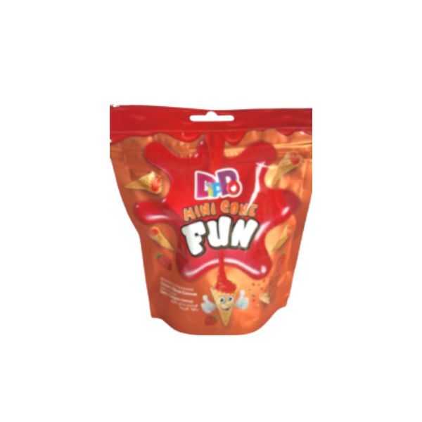 8682134084952 DIPPO FUN MINI CONE STRAWBERRY 70GR BBD 30/05/26 ( 1 X 18 ) - Image 1