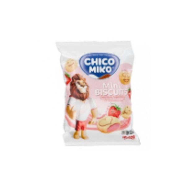 8683923556285 CHICO MIKO MINI BISCUITS STRAWBERRY 30GR BBD 11/08/26 ( 1 X 24 ) - Image 1