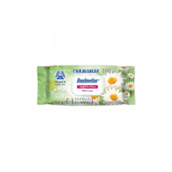 8697817871323 FRESHMAKER 100PCS WET WIPES CHAMOMILE BBD 02/26 ( 1 X 24 ) - Image 1