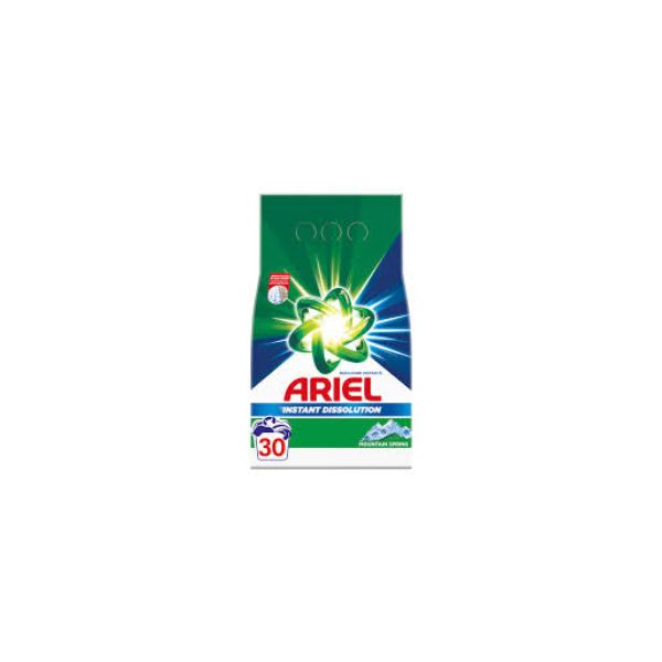 8700216017046 ARIEL POWDER BAG 2.25KG MOUNTAIN SPRING INSTANT DISSOLUTION 30S ( 1 X 5 ) - Image 1