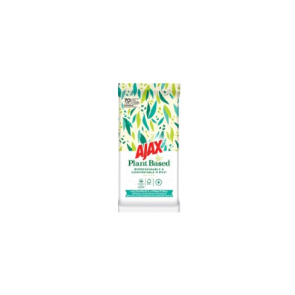 8718951341531 AJAX WIPES 70S PLANT BASED MULTISURFACE & ANTIBACTERIAL ( 1 X 12 ) - Image 1