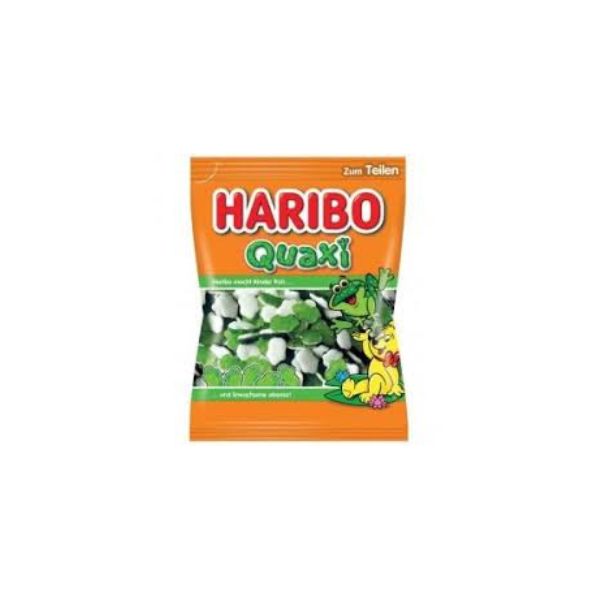 9002975472814 HARIBO QUAXI FROGS 100GR BBD 12/26 ( 1 X 30 ) - Image 1
