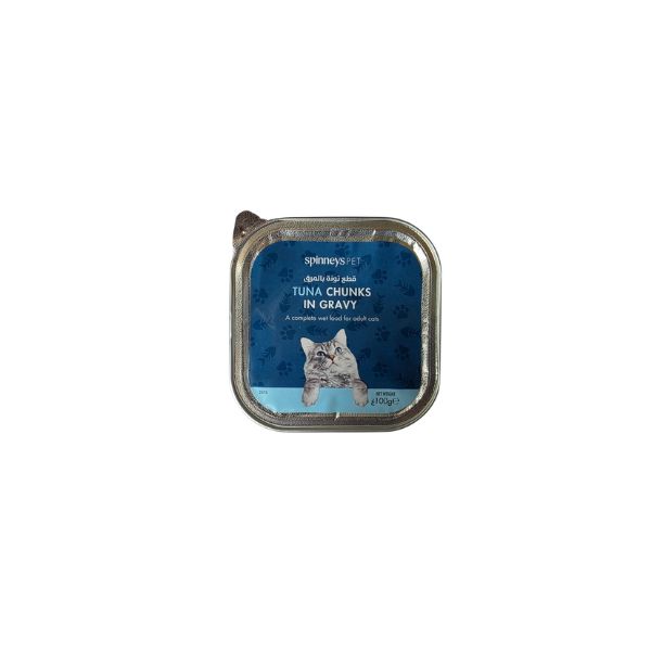 29592593 SPINNEYS CAT FOIL 100GR TUNA IN GRAVY ADULT BBD 16/09/27 ( 1 X 16 ) - Image 1