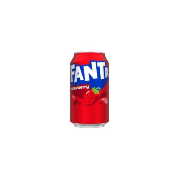 049000014266 FANTA 355ML CAN STRAWBERRY BBD 05/10/26 ( 1 X 12 ) RED - Image 1