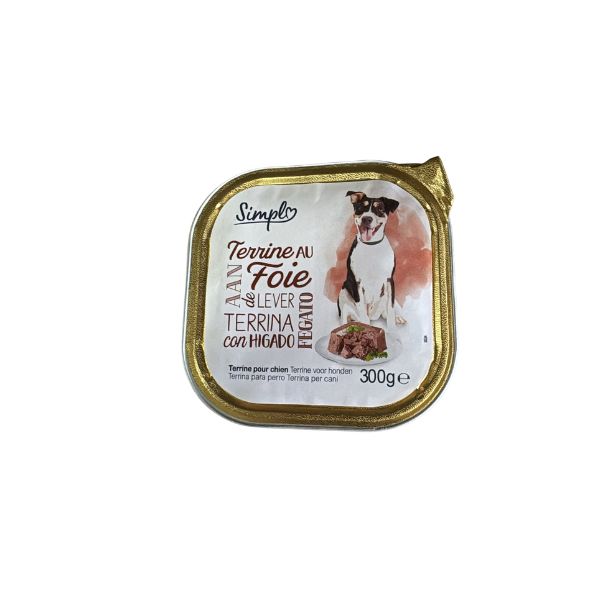 3560071522629 SIMPLO DOG FOIL 300GR TERRINE WITH LIVER BBD 11/11/2026 ( 1 X 18 ) - Image 1