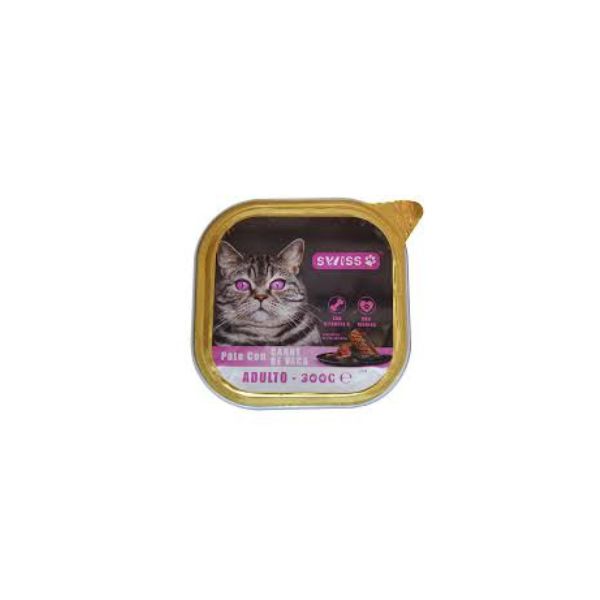 8480040131544 SWISS CAT FOIL 300GR PATE BEEF BBD 23/10/27 ( 1 X 9 ) - Image 1