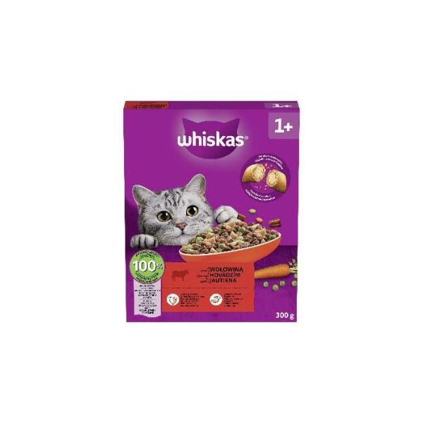 5900951356872 WHISKAS DRY 300GR ADULT BEEF BBD ( 1 X 6 ) - Image 1
