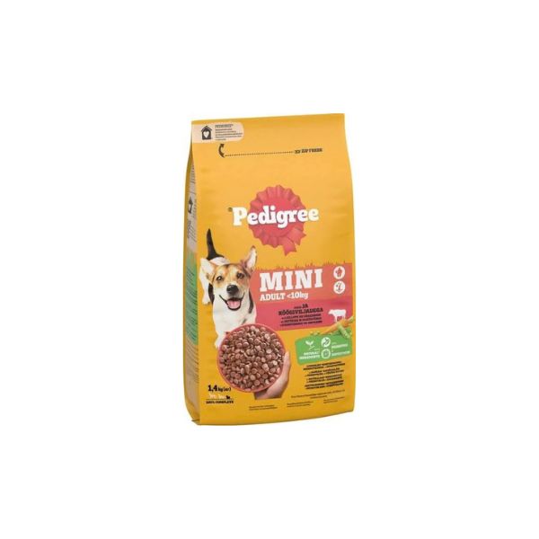5998749171103 PEDIGREE DRY 1.4KG ADULT MINI BEEF & VEGETABLES BBD ( 1 X 6 ) - Image 1
